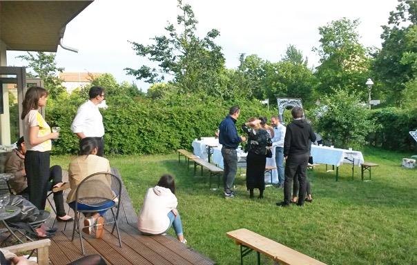 People in the garden